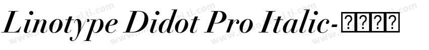Linotype Didot Pro Italic字体转换